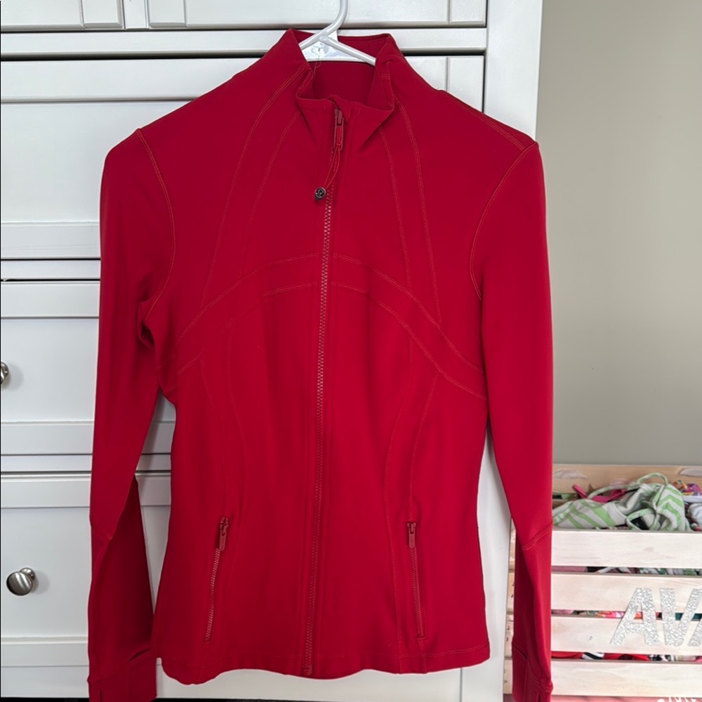 Women's Red lululemon jacket size 6